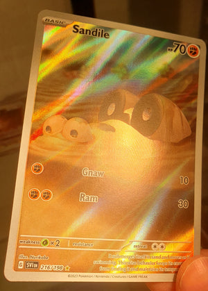 Pokemon - Sandile *Illustration Rare* Scarlet & Violet 216/198
