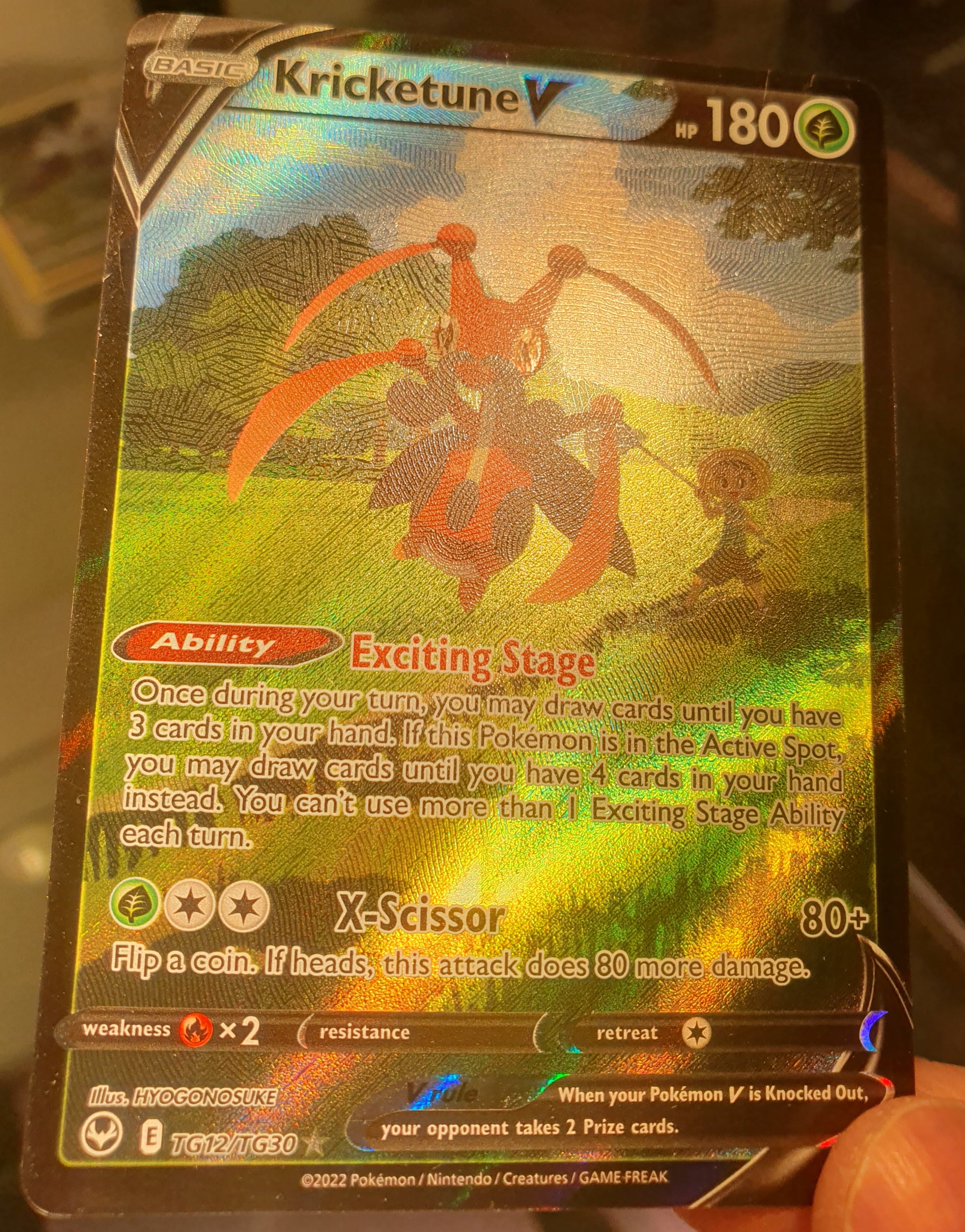 Pokemon - Kricketune V *Ultra Rare* Silver Tempest TG12/TG30 (NM) Envoy Cards Pokemon - Kricketune V *Ultra Rare* Silver Tempest TG12/TG30 (NM) Envoy Cards