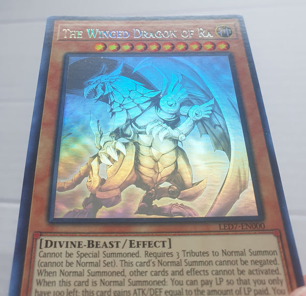 Yugioh Card - The Winged Dragon of Ra *Ghost Rare* LED7-EN000 (NM)