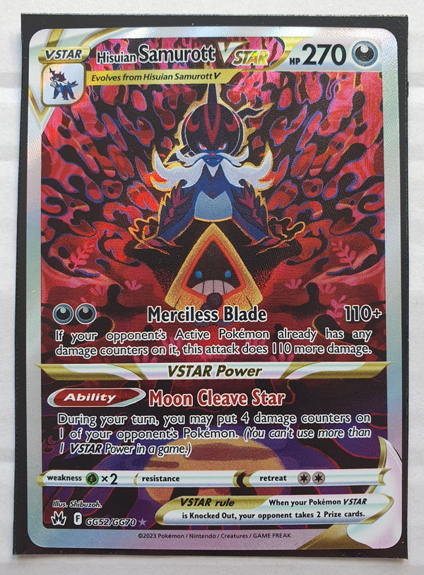 Pokemon - Hisuian Samurott VSTAR *Ultra Rare* Crown Zenith GG52/GG70
