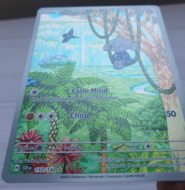 Pokemon - Meditite *Illustration Rare* Stellar Crown 153/142