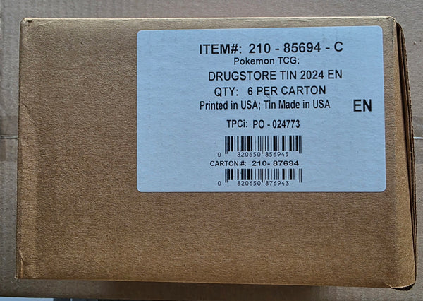 Pokemon - Triple Whammy Collector Tin [Drugstore] Case (x6 Tins)