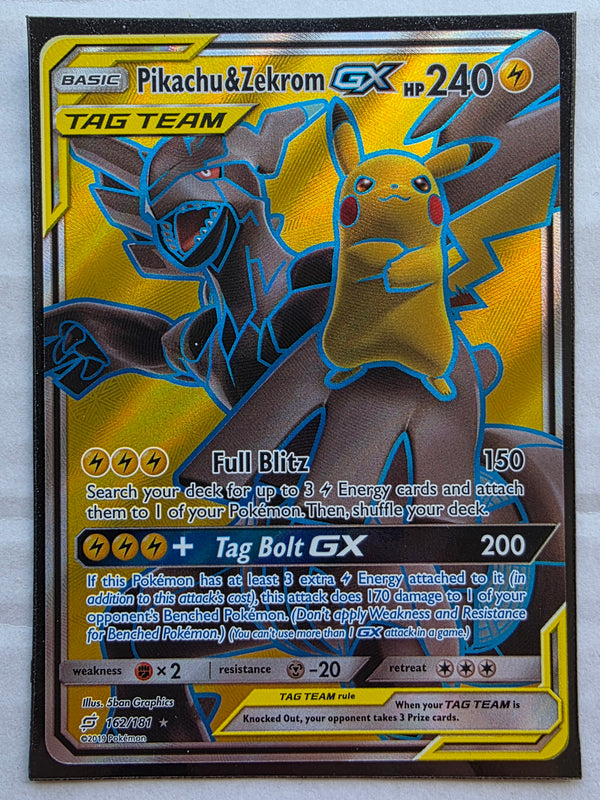 Pokemon - Pikachu & Zekrom GX *Ultra Rare* Team Up 162/181