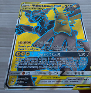 Pokemon - Pikachu & Zekrom GX *Ultra Rare* Team Up 162/181
