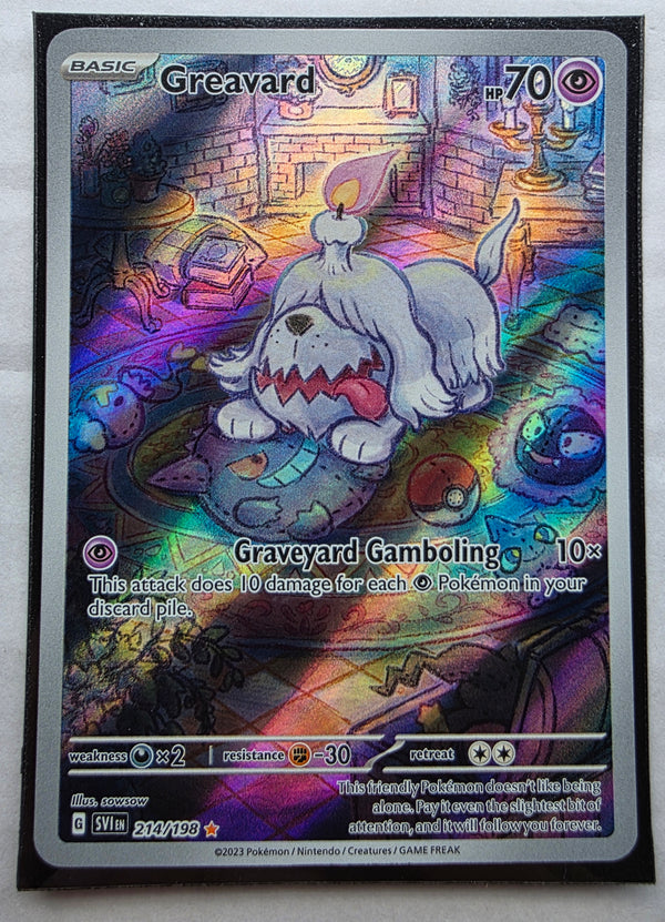 Pokemon - Greavard *Illustration Rare* Scarlet & Violet 214/198