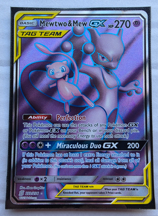 Pokemon - Mewtwo & Mew GX *Ultra Rare* Unified Minds 222/236