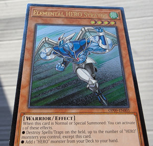 Yugioh - Elemental Hero Stratos *Ultimate Rare* OP09-EN001 (NM)