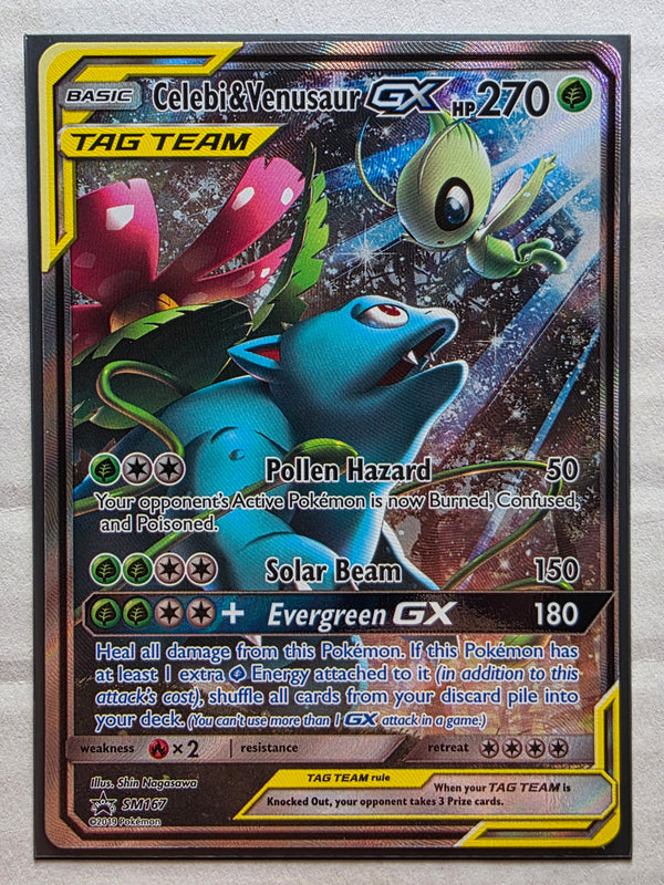 Pokemon - Celebi & Venusaur GX *Ultra Rare* Black Star Promo SM167