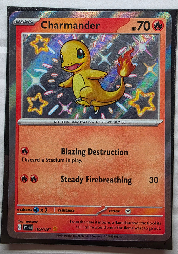 Pokemon - Charmander *Shiny Rare* Paldean Fates 109/091