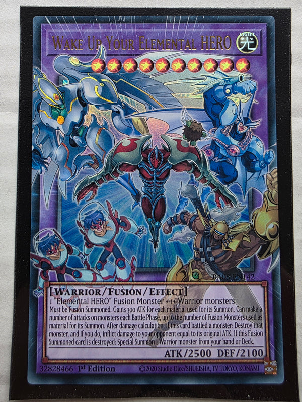 Yugioh - Wake Up Your Elemental HERO [Extended Art] *Ultra Rare* RA05-EN142 (NM)