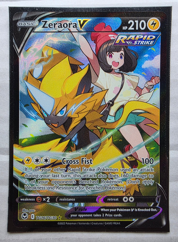 Pokemon - Zeraora V *Ultra Rare* Silver Tempest TG16/TG30
