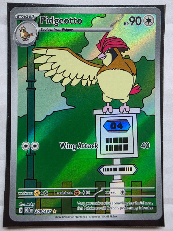 Pokemon - Pidgeotto *Illustration Rare* Obsidian Flames 208/197