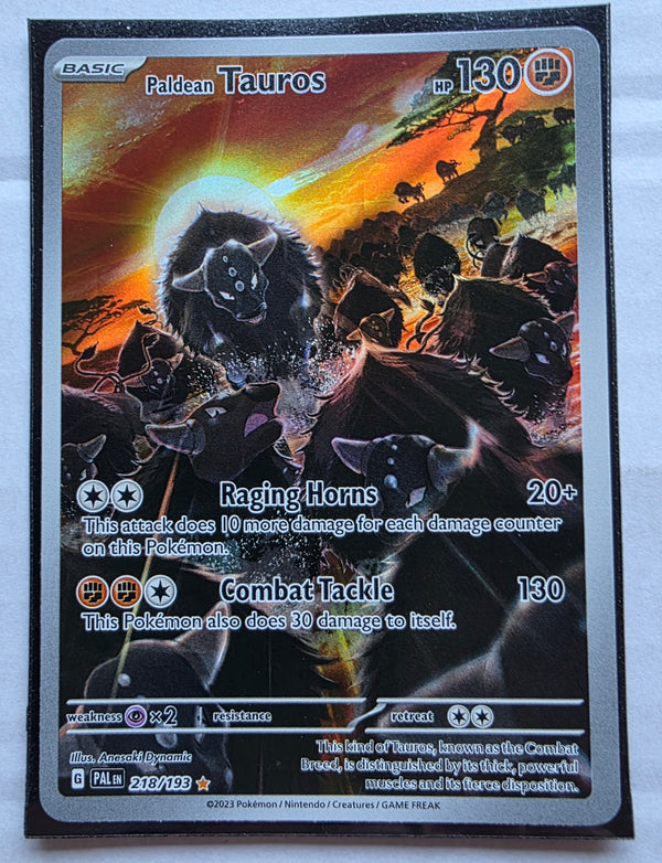 Pokemon - Paldean Tauros *Illustration Rare* Paldea Evolved 218/193