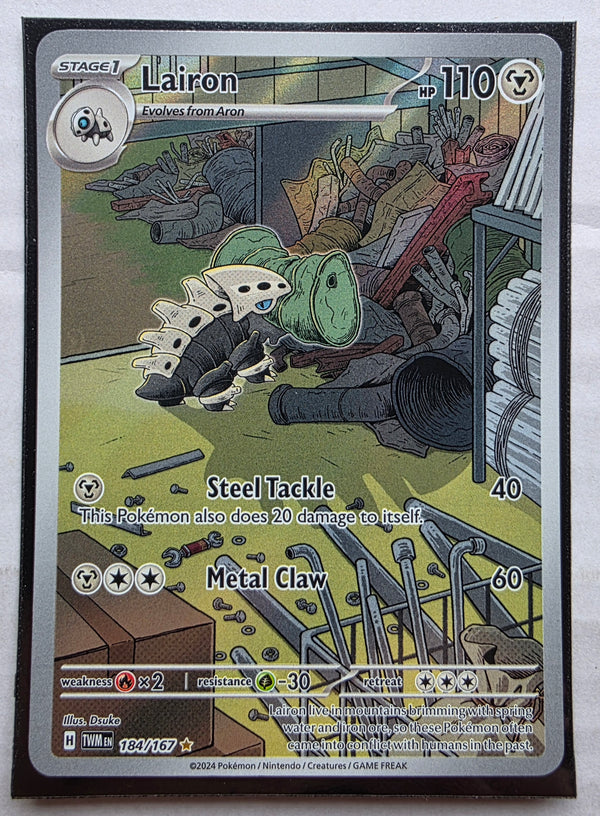 Pokemon - Lairon *Illustration Rare* Twilight Masquerade 184/167 (LP)