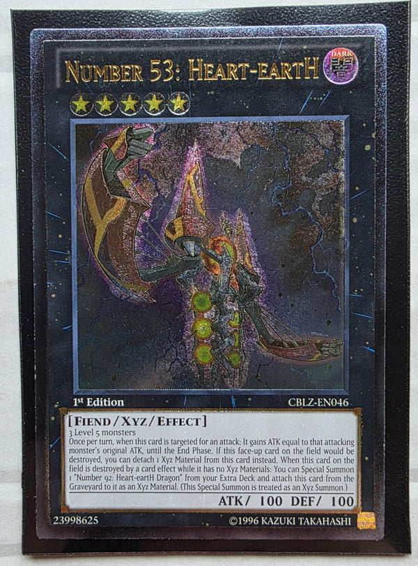 Yugioh - Number 53: Heart-eartH *Ultimate Rare* CBLZ-EN046 (LP)
