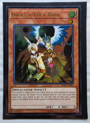 Yugioh - Droll & Lock Bird *Ultimate Rare* OP08-EN001 (NM)