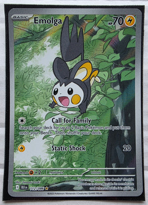 Pokemon - Emolga *Illustration Rare* Black Bolt 112/086