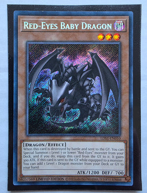 Yugioh - Red-Eyes Baby Dragon *Secret Rare* LDS1-EN010 (Damaged)