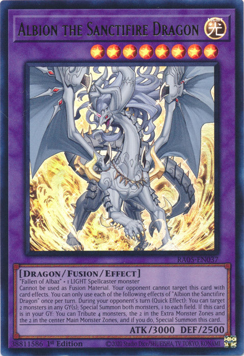 Yugioh - Albion the Sanctifire Dragon *Select Rarity* RA05-EN037 (NM)