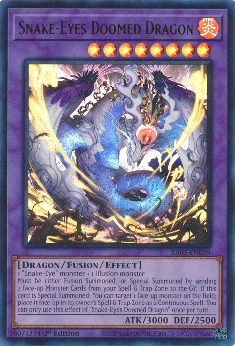 Yugioh - Snake-Eyes Doomed Dragon *Select Rarity* RA05-EN039 (NM)