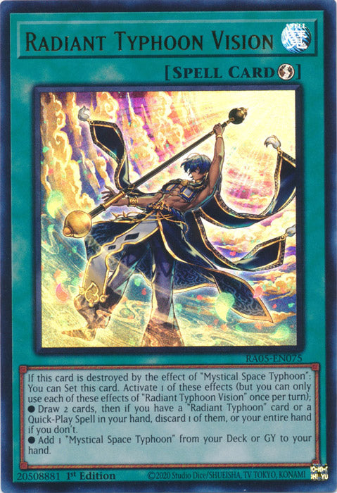 Yugioh - Radiant Typhoon Vision *Select Rarity* RA05-EN075 (NM)