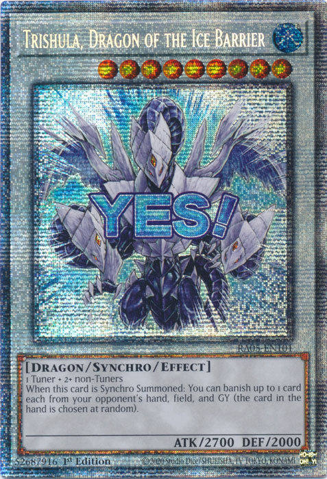 Yugioh - Trishula, Dragon of the Ice Barrier *Select Rarity* RA05-EN101 (NM)