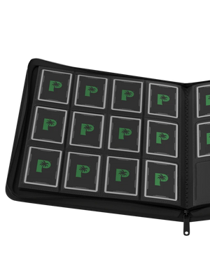 Stealth 12 Pocket Zip Binder - Black