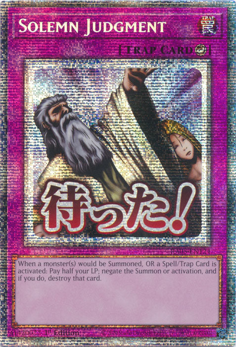Yugioh - Solemn Judgment *Select Rarity* RA05-EN124 (NM)