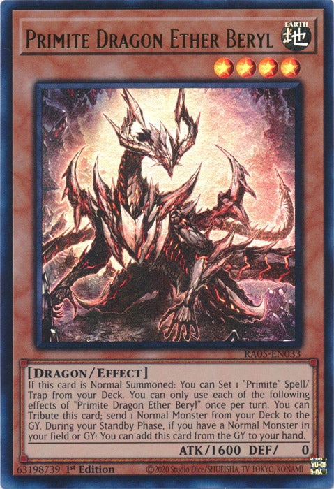 Yugioh - Primite Dragon Ether Beryl *Select Rarity* RA05-EN033 (NM)