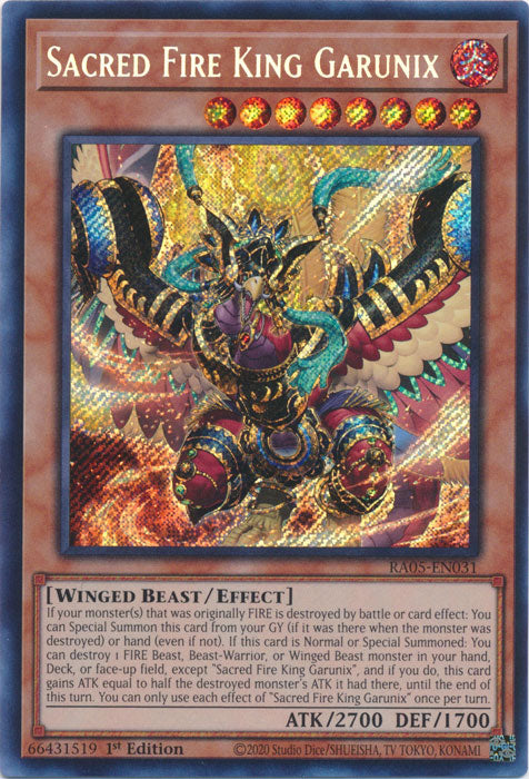 Yugioh - Sacred Fire King Garunix *Select Rarity* RA05-EN031 (NM)