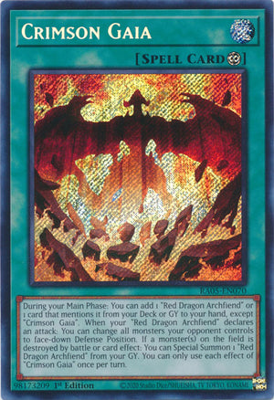 Yugioh - Crimson Gaia *Select Rarity* RA05-EN070 (NM)