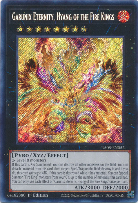 Yugioh - Garunix Eternity, Hyang of the Fire Kings *Select Rarity* RA05-EN052 (NM)
