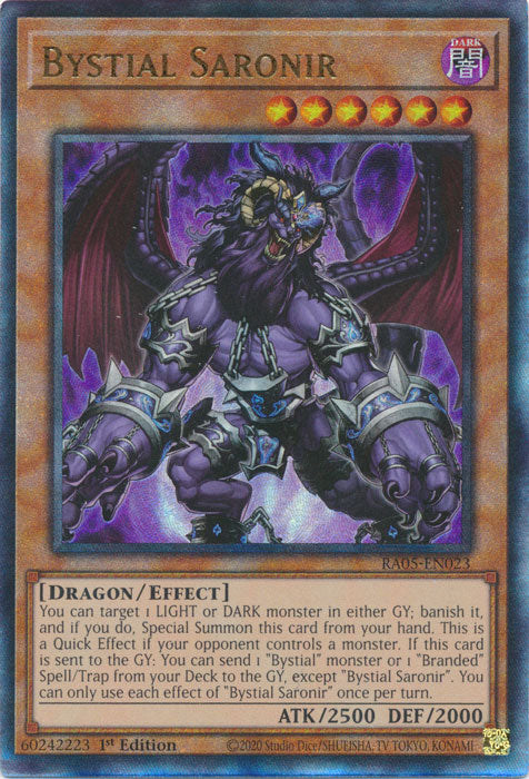 Yugioh - Bystial Saronir *Select Rarity* RA05-EN023 (NM)