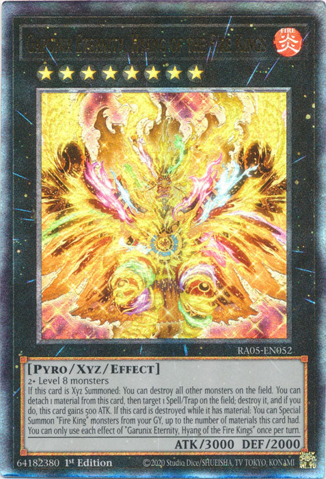 Yugioh - Garunix Eternity, Hyang of the Fire Kings *Select Rarity* RA05-EN052 (NM)