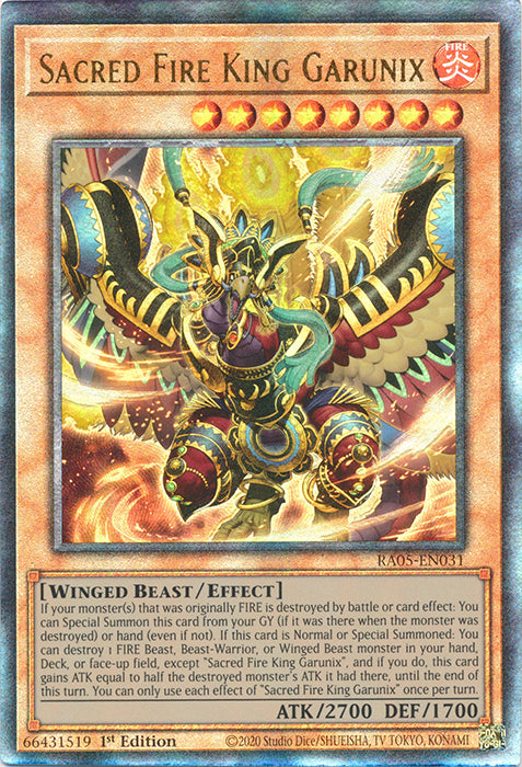 Yugioh - Sacred Fire King Garunix *Select Rarity* RA05-EN031 (NM)