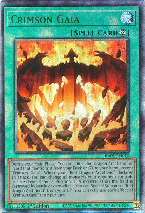 Yugioh - Crimson Gaia *Select Rarity* RA05-EN070 (NM)