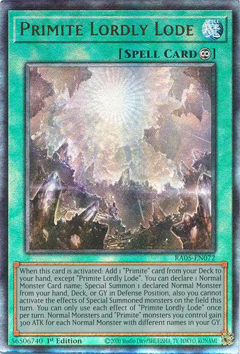 Yugioh - Primite Lordly Lode *Select Rarity* RA05-EN072 (NM)