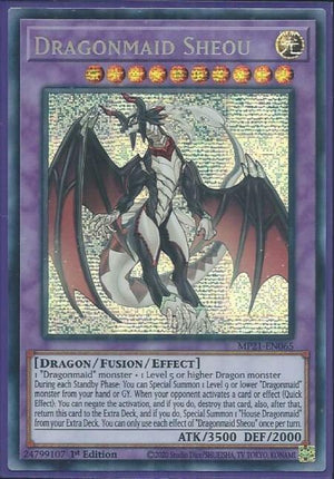 Yugioh - Dragonmaid Sheou *Prismatic Secret Rare* MP21-EN065 (NM/M)