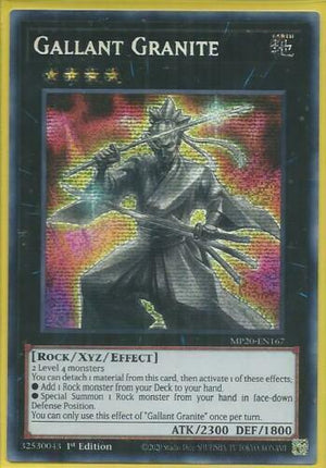 Yugioh - Gallant Granite *Prismatic Secret Rare* MP20-EN167 (NM)