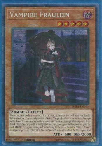 Yugioh Card - Vampire Fraulein *Secret Rare* DASA-EN003