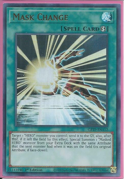 Yugioh - Mask Change *Ultra Rare* GFTP-EN112 (NM/M)