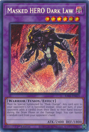 Yugioh - Masked HERO Dark Law *Select Rarity* RA01-EN025 (NM)