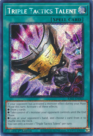 Yugioh - Triple Tactics Talent *Select Rarity* RA01-EN063 (NM)