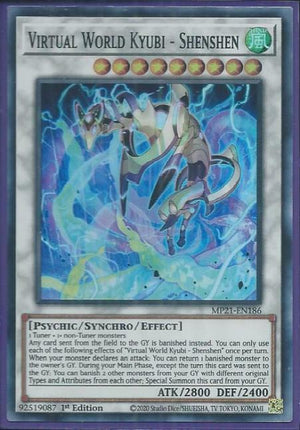 Yugioh - Virtual World Kyubi - Shenshen *Super Rare* MP21-EN186 (NM/M)