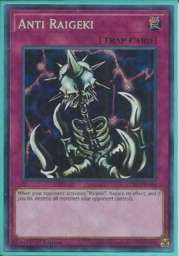 Yugioh Card - Anti-Raigeki *Secret Rare* LCKC-EN104 (NM)