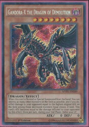 Yugioh Card - Gandora-X The Dragon of Demolition *Secret Rare* MVP1-ENS49 (NM)