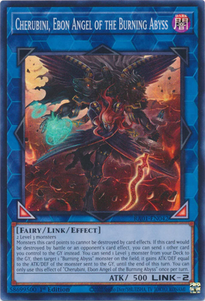 Yugioh - Cherubini, Ebon Angel of the Burning Abyss *Select Rarity* RA01-EN042 (