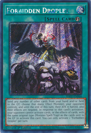 Yugioh - Forbidden Droplet *Select Rarity* RA01-EN064 (NM)