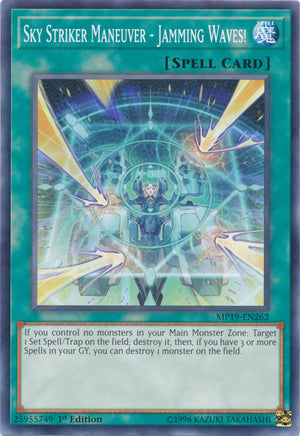 Yugioh - Sky Striker Maneuver - Jamming Waves! *Common* MP19-EN262 (NM)