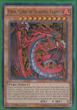 Yugioh Card - Uria, Lord of Searing Flames *Ultra Rare* DUSA-EN096 (NM)